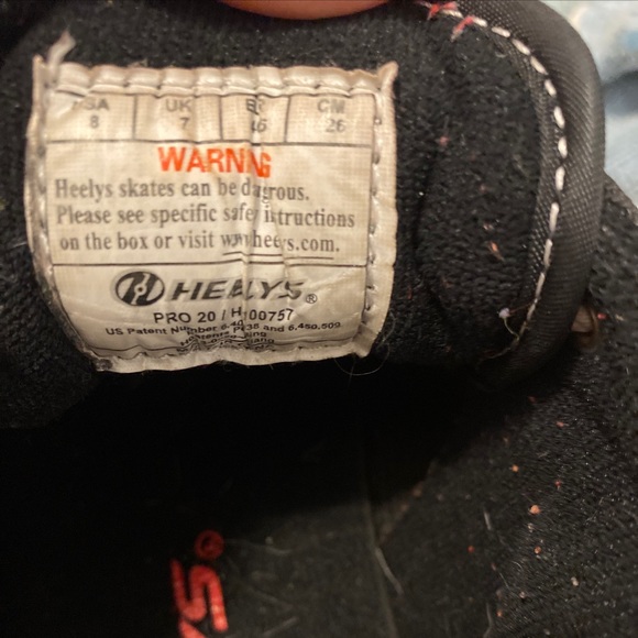 HEELYS Pro 20 Black/White/Red 8 Men's M - Picture 11 of 11